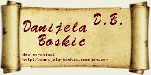 Danijela Boškić vizit kartica